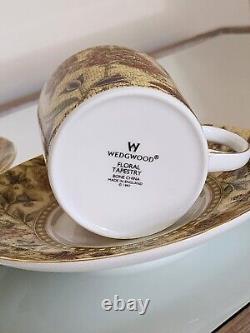 Wedgwood Floral Tapestry 16 Piece Bone China Coffee Set Made in England