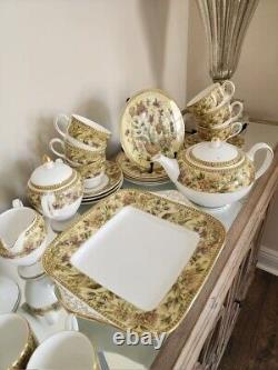 Wedgwood Floral Tapestry 41 Piece Bone China Dinner Set Made in England