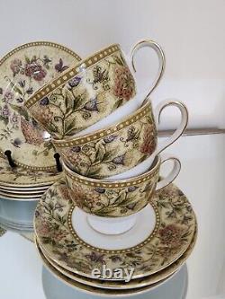 Wedgwood Floral Tapestry 41 Piece Bone China Dinner Set Made in England