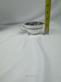 Wedgwood Florentine Marine Blue Set of 12 Tea Cups & Saucers Fine Bone China