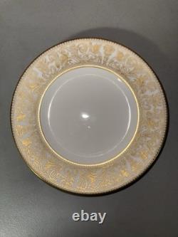 Wedgwood Gold Florentine 8 Salad Plates Bone China England Set of 4