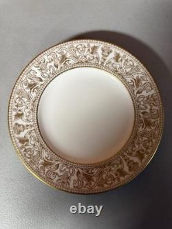 Wedgwood Gold Florentine 8 Salad Plates Bone China England Set of 4