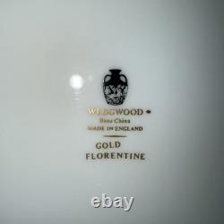 Wedgwood Gold Florentine Dinner Plates 11 Bone China England Set of 4