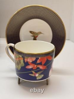 Wedgwood Hummingbird Tea Cup & Saucer Blue Dinnerware England New With Box Lot 2