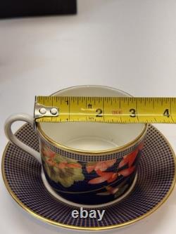 Wedgwood Hummingbird Tea Cup & Saucer Blue Dinnerware England New With Box Lot 2