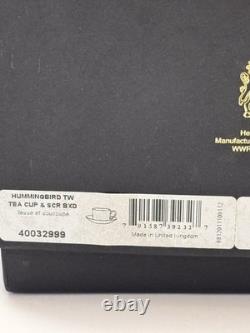 Wedgwood Hummingbird Tea Cup & Saucer Blue Dinnerware England New With Box Lot 2