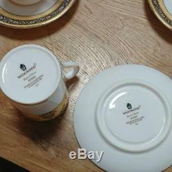 Wedgwood INDIA Cup & Saucer SET of 5 Pair Made in England Bone China Tableware