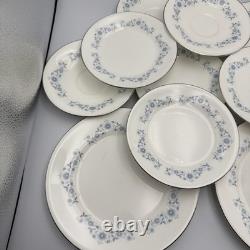 Wedgwood Josephine Bone China Set 11 Pieces Dinner Plates Saucers England Blue