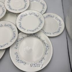 Wedgwood Josephine Bone China Set 11 Pieces Dinner Plates Saucers England Blue