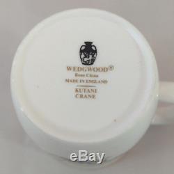 Wedgwood KUTANI CRANE Mug Set of 6 Gold Rims Bone China England