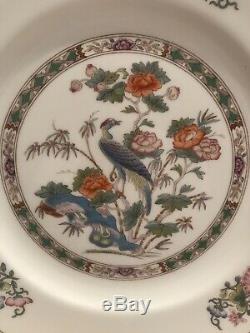 Wedgwood Kutani Crane Bone China Set Of 8 Dinner Plates England
