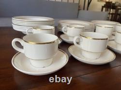 Wedgwood Metallised Bone China 48pc Dinner Set for 8 Gold Trim England 1979