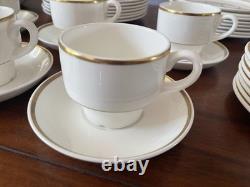 Wedgwood Metallised Bone China 48pc Dinner Set for 8 Gold Trim England 1979