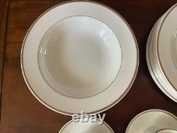 Wedgwood Metallised Bone China 48pc Dinner Set for 8 Gold Trim England 1979