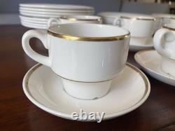 Wedgwood Metallised Bone China 48pc Dinner Set for 8 Gold Trim England 1979