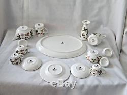 Wedgwood Miniature Tea set Porcelain china Wild Strawberry 15 pcs Made England