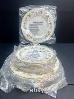 Wedgwood Mirabelle Bone China 12pc Set Gold Trim In Factory Sleeves Mint England