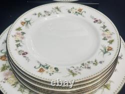 Wedgwood Mirabelle Bone China 12pc Set Gold Trim In Factory Sleeves Mint England