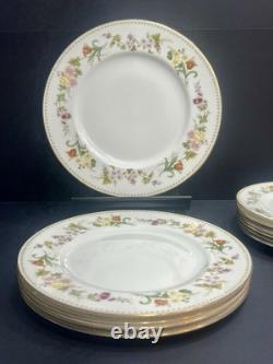 Wedgwood Mirabelle Bone China 12pc Set Gold Trim In Factory Sleeves Mint England