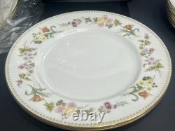 Wedgwood Mirabelle Bone China 12pc Set Gold Trim In Factory Sleeves Mint England
