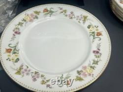 Wedgwood Mirabelle Bone China 12pc Set Gold Trim In Factory Sleeves Mint England