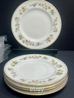 Wedgwood Mirabelle Bone China 12pc Set Gold Trim In Factory Sleeves Mint England