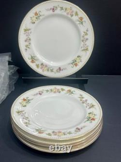 Wedgwood Mirabelle Bone China 12pc Set Gold Trim In Factory Sleeves Mint England