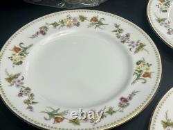 Wedgwood Mirabelle Bone China 12pc Set Gold Trim In Factory Sleeves Mint England