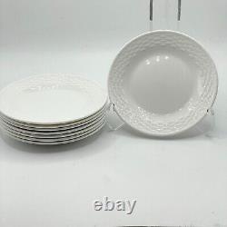Wedgwood Nantucket Basketweave Bone China White Bread and Butter Plate Set of 8