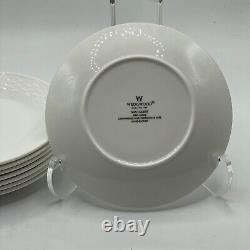 Wedgwood Nantucket Basketweave Bone China White Bread and Butter Plate Set of 8