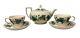 Wedgwood Napoleon Ivy Vintage Tea Set With Pot, Cups & Saucers Made In England