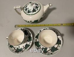 Wedgwood Napoleon Ivy Vintage Tea Set With Pot, Cups & Saucers Made In England