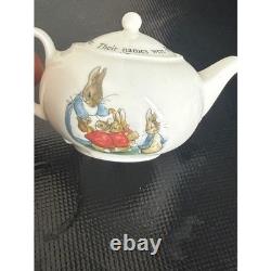 Wedgwood Peter Rabbit Miniature Tea Set Bone China England 1983 Beatrix Potter