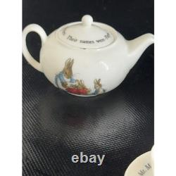 Wedgwood Peter Rabbit Miniature Tea Set Bone China England 1983 Beatrix Potter
