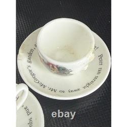 Wedgwood Peter Rabbit Miniature Tea Set Bone China England 1983 Beatrix Potter
