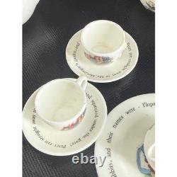 Wedgwood Peter Rabbit Miniature Tea Set Bone China England 1983 Beatrix Potter
