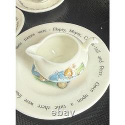 Wedgwood Peter Rabbit Miniature Tea Set Bone China England 1983 Beatrix Potter