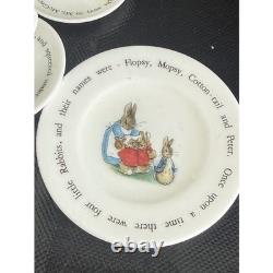 Wedgwood Peter Rabbit Miniature Tea Set Bone China England 1983 Beatrix Potter