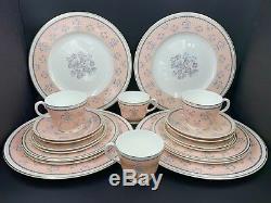 Wedgwood Pimpernel Five Piece Plate Setting for 4 Bone China England 20 pieces