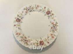 Wedgwood Posy Floral Dinner Plates Bone China England Set Of 4