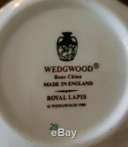 Wedgwood ROYAL LAPIS Fine Bone china 3pc. Custom set Made in England