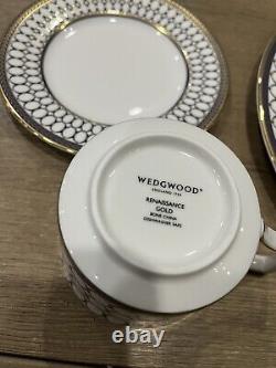 Wedgwood Renaissance Gold Porcelain China Dinnerware Set of 5
