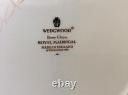 Wedgwood Royal Madrigal bone china 8 in. Salad plates SET of 4 Made in England