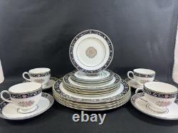 Wedgwood Runnymede Bone China(Set of 4)5 Pc Place Setting1st Quality20 Piece
