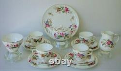 Wedgwood Sandon Set of 16 Floral Butterfly Bee WD4010 Bone China England Teaset