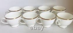 Wedgwood Set Bone China Made In England Cup Saucer Dessert Plate. White Gold