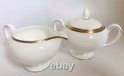 Wedgwood Set Bone China Made In England Cup Saucer Dessert Plate. White Gold