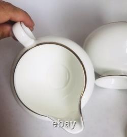 Wedgwood Set Bone China Made In England Cup Saucer Dessert Plate. White Gold
