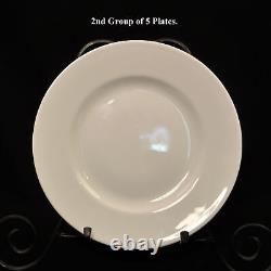 Wedgwood Set of 5 Salad Plates 8 1/8 White Bone China No Trim 1962+ England