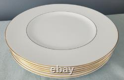Wedgwood Set of 6 Gloucester Dinner Plates 10 3/4 Gold Rim Bone China Excellent